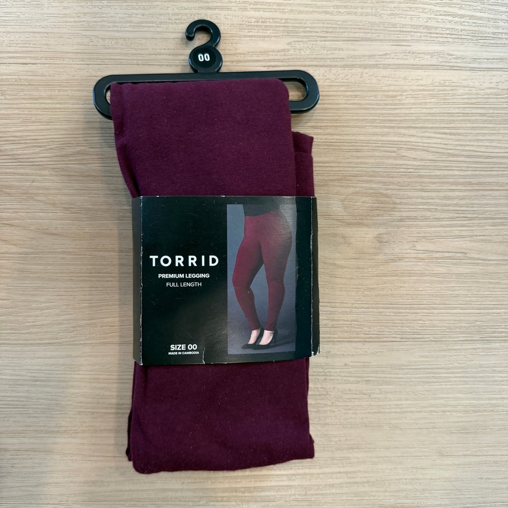Torrid Merlot Leggings - Full Length - Size 00 - New with Tags